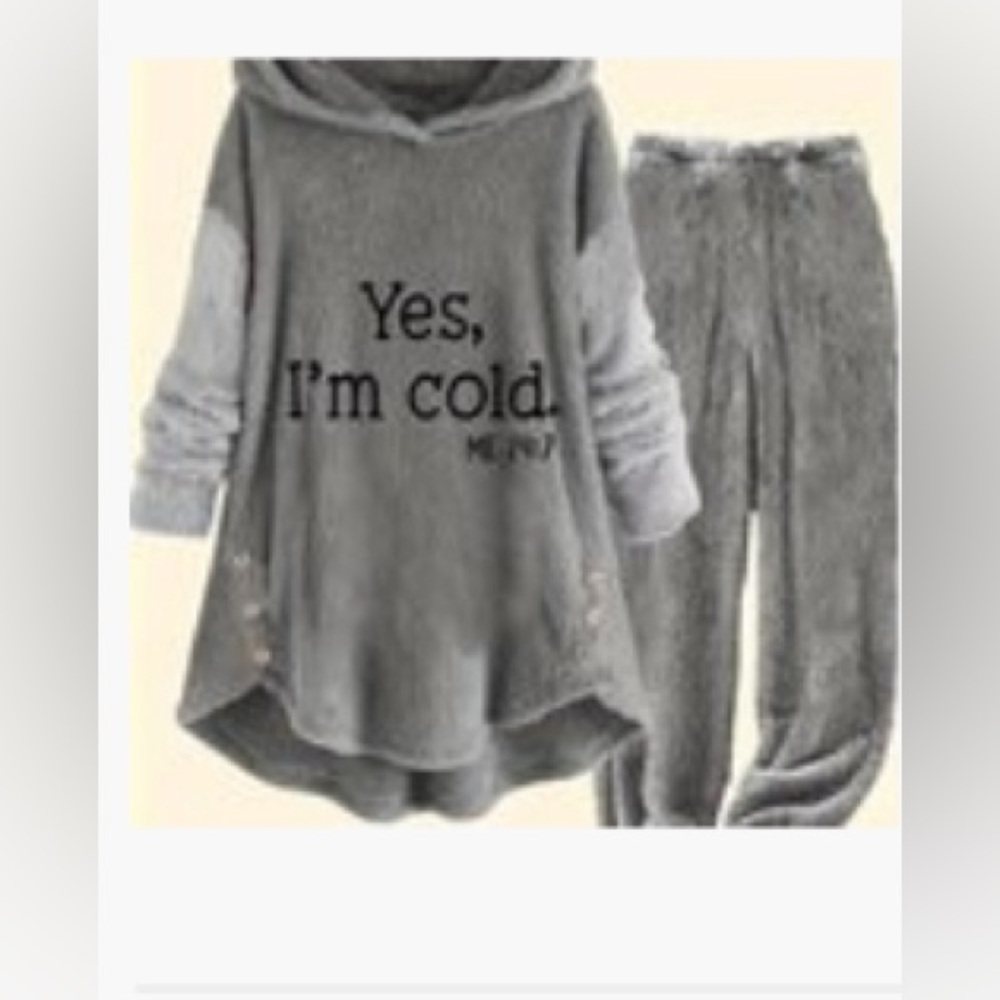 Fluffy soft thick pajamas or lounge set